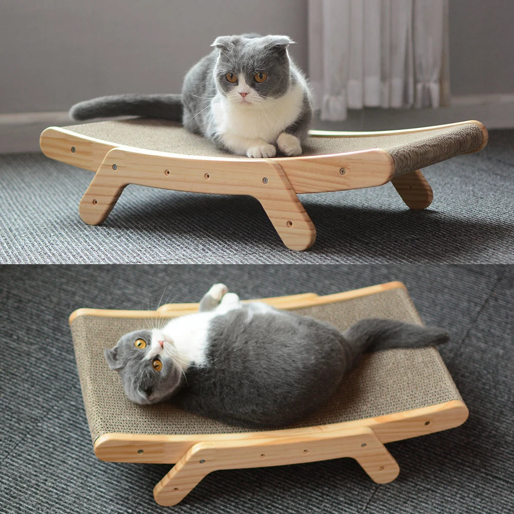 Solid Wood Framed Cat Scratcher